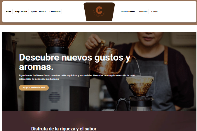 Home Sitio web de ventas de cafe: www.cafeti.co