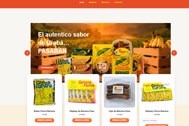 Home Sitio web de ventas de productos pasaban : www.pasaban.com.co
